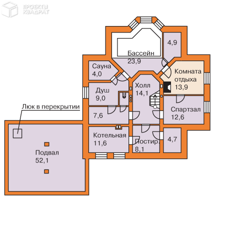 Проект w-452-1p Цоколь