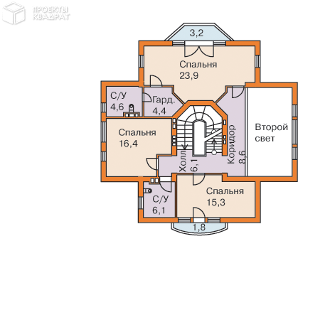 Проект w-452-1p 2-й этаж