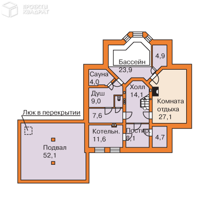 Проект w-460-1p Цоколь