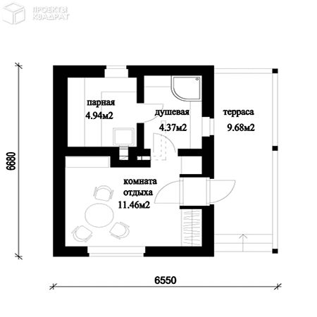 Проект y-030-1s 1-й этаж