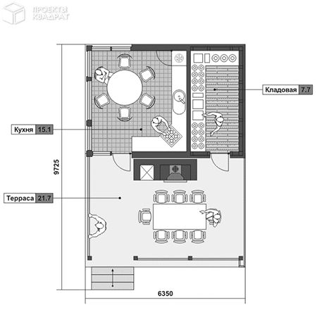 Проект y-045-1s 1-й этаж