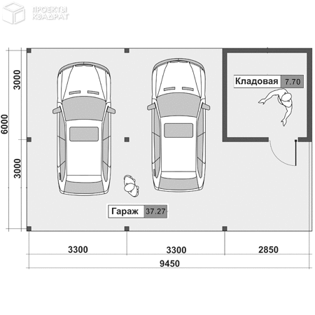 Проект y-047-1s 1-й этаж