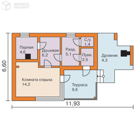 Проект y-048-1d 1-й этаж
