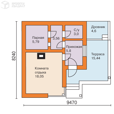 Проект y-056-1s 1-й этаж