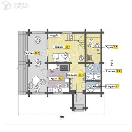 Проект y-103-1d 1-й этаж
