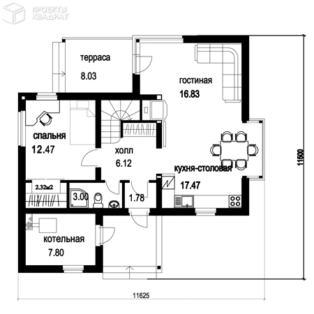 Проект y-126-1s 1-й этаж