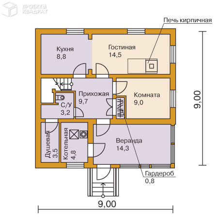 Проект y-134-1s 1-й этаж