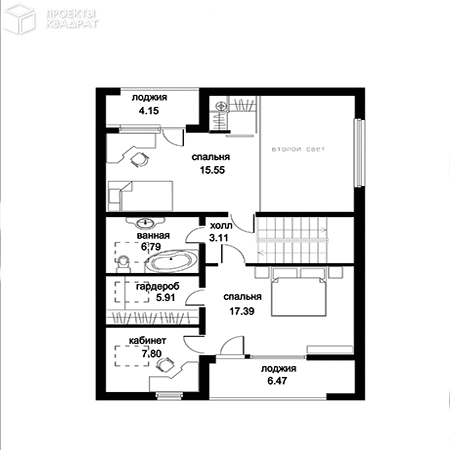 Проект y-143-1s 2-й этаж