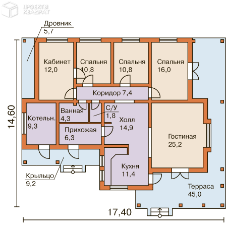 Проект y-155-1d 1-й этаж
