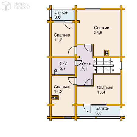 Проект y-168-1d 2-й этаж