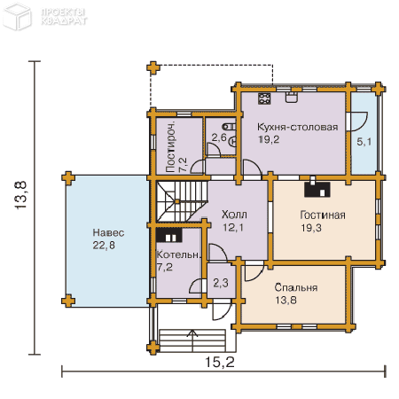 Проект y-196-1d 1-й этаж