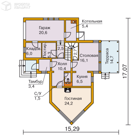 Проект y-219-1d 1-й этаж
