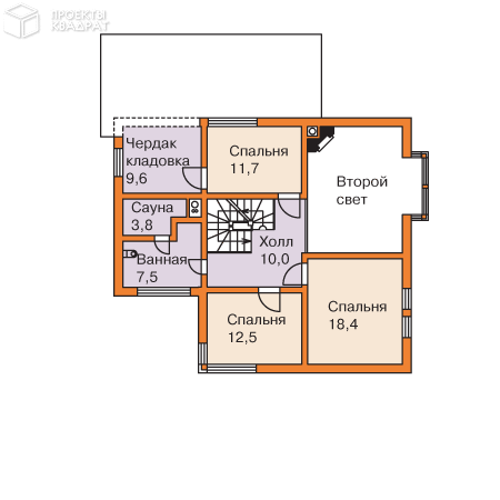 Проект y-258-1s 2-й этаж