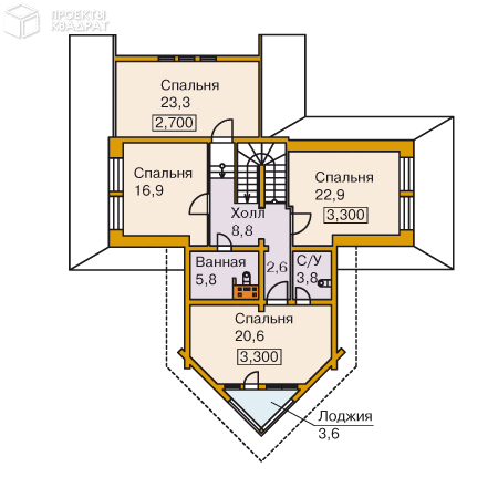Проект y-272-1d 2-й этаж